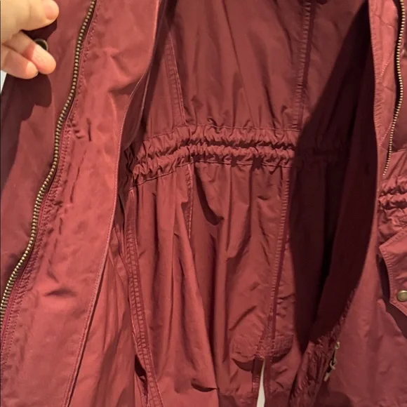 Burberry Burgundy Hooded Trench Coat - Picture 4 of 8